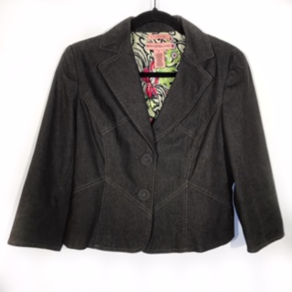 Bandolino Black Stretch Denim Jacket